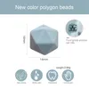 10pc perles de silicone hexagone 14 mm Grade alimentaire Teether DIY Pacificier Collier Baby Lets Lets Make 240415