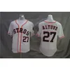 Baseball Jerseys New Jersey Astros Elite Edition Shirt 27 # 34 # 2 # 4 # 7 BROIDED MENS