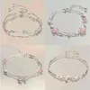 Braccialetti di fascino squisito braccialetto di fiori di cristallo elegante per donne y2k dolce ragazza moon glip floro a filo zircone giogge