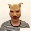 Maske Komik Terör Yüksek Domuz Kalitesi Lateks Pighead Maskeleri Headgear Cadılar Bayramı Partisi Tedarik Erkek ve Kadınlar Toptan Kullanıyor 35CS DHRA5 Head S