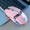 Mice Ergonomic Wired Pink Mouse 6 Buttons Led 560000 Dpi Usb Computer Mouse Gaming Mouse K3 Pink Gaming Mouse Suitable for Pc Laptop