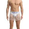 Underpants Man Boxer Shorts PVC Transparent Gay Panties Waterproof Swimwear Underwear Cueca Masculina Boxershorts Loose Sports Gym Trunks