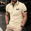 Summer Mens Checkered Polo Collar Short Sleeve Golf Dress Casual High Quality Business Office Shirt Large T 240418