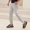 Herenbroek zomers borsten spleet rechte kleur bijpassende stiksel sportpant basketbalvoetbal training broek losse wide been casual