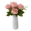 装飾的な花の花輪家族パーティーのための丸いバラの花束ドロップ配達ホームガーデンフェスティブパーティー用品