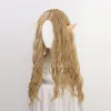 Parrucche 70 cm Lunga Galadriel parrucca con orecchie da donna Ruolo Ruolo Blonde Wavy Wavy Tintetico Elfo Queen Cate Blanchett Wigs + una parrucca