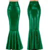 Halween Christmas Party High Waist Green Scala di pesce Maxi Women Women Mermaid Coil Gonnets