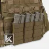 Кобуры Krydex Модульный тройной тройной топ журнал Magazine Tactical 5.56 .223 Mag Pouch 4 Цвета Необязательно военная стрельба Molle Mag Carrier