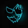 Scary Halloween Led Ups Masks Party Mask Neon Light Costume El Wire Face Glow Maske Festival Carnival Decoration Drop Delivery Dhqhy e
