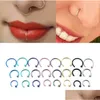 Anneaux de nez Studs mode Trendy Body Piercing Bijoux en acier inoxydable Bague d'oreille Fausse Drop Livraison DH57i