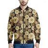 Vestes pour hommes steampunk horloges GRAPHIQUE ZIPPE GRAPHIQUE Men de sweat imprimé 3D Tops Bomber décontractée