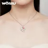 Halsketten Wostu 925 Sterling Silber Mutter und Kinder Tochter Halsketten Herzschüttelkette für Frauen fein Schmuck Mutter Frau Geschenk Geschenk