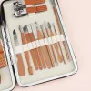 Kits 7/10/12/16 / 18pcs Coineurs de manucure Clipper Nail Set Maison Ménage en acier inoxydable Coupage à ongles Pédicure Pédicure Ciseaux d'ongle