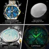 Armbandsur JSDUN 8957 STARRY Sky Moon Fas Mechanical Watch for Men Roman Scale Auto Date Man Watches Waterproof Luminous Wrist