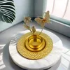 Candle Holders Ginkgo Leaf Butterfly metalowe biurko żelazne stojak na tealight K92A