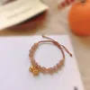 Strand Good Luck Moonstone Crystal Bracelet Lotus Seed Pod Pendant Hand Rope Fashion Artistic Elegance Women Girl