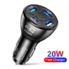 50W PD USB Car Charger Type C A Fast Charging Adapter Cigar Lighter Smartphone Jack Super Ultra Genuine Quick Charge For For iPhone 15 14 Plus 13 12 11 Samsung S24 S23 S22