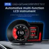 Nieuwe HUD OBD2+GPS Auto Digitale snelheidsmeter Kop Up Display Oversnelheid Alarm RPM Watertemperatuur Turbodruk Universeel