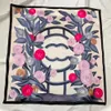 Blume Charme Schal Twill Print Frauen Square Schal Schal Ethnischer Stil Schal Sommer Neue Designer -Marke Schals Großhandel Größe 50x50cm