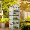 Coperchio giardino Conservatorio facile da montare Clear PVC Scroll Zipper Design Greenhouse Plant 240415