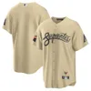 Maglie da baseball Rattlesnake Bumgarner#40marte#4 Beige Elite City Player Nome uniforme