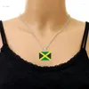 Colares de pingentes colar de mapa country de moda para homens homens jamaica presente