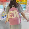 Rucksack weibliche Taschen im Verkauf 2024 Hochqualität große Kapazität farbige Reißverschlüsse Nylon Bag Multi -Pocket Student Student