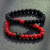 Strand Crystal Stone Beads Bracelet Couple Lover Men Women Yin Yang Stones Friendship Bracelets Holiday Gift Jewelry