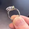 Water Drop Topaz Diamond Ring 100% réel 925 STERLING SIGHER LEGAMING BALLES DE MARIAGE POUR FEMMES BIJELLY BRIDAL GAGE