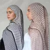 Etniska kläder 2024 S Keffiyeh Print Muslim Ladies Hijab Palestina Högkvalitativ halsduk Women's Shawl 185 70cm