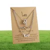 Pendanthalsband 3PCSSet 12 Constellation Crystal Necklace For Women Star Zodiac Sign Aries Cancer Leo Scorpio Choker Jewelry GI4416994