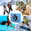 Câmeras 1080p HD Kid Ação Câmera de fotografia fotográfica subaquática Capacete à prova d'água gravação de vídeo câmeras esportivas de câmeras de câmeras de câmeras ao ar livre brinquedo