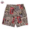 Herrshorts tiger wacko maria män kvinna streetwear khaki vit blå sommar strandstil mode