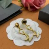 Projektantki kolczyki stadnonskie dla kobiet luksusowe projektanci serca złoto kolczyki moda biżuteria z literą z pudełkiem 2210251Z254V