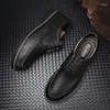 Casual Shoes Men's Oxford Leather Moccasins Fashion Men British Formal Office Rubber Adulto Comfortable Loafer