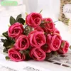 Dekorativa blommor Heminredning Artificiell blommor Curled Peony Wedding Candy Box Arrangement Christmas Silk Simulated Rose Bouquet