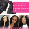 Wigs Kinky Curly V U Part Wig Human Hair Wigs for Black Women No Leave Out No Glue Brazilian Curly 30 Inch Remy Human Hair Wigs