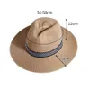 Sombrero Straw Hat strandpappen Casual Panama schaduw Ademend Vintage Cowboy Jazz Weave Summer Women Man Cap Chapeu Feminino 240417