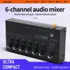 Tillbehörskanaler Stereo Mixer Fuluode Mini Professional Sound Mixer Audio Mixer Portable Ultra Lownoise Line Mixer för inspelning av Live N