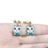 Boucles d'oreilles clip sur les boucles d'oreilles enfants mignon carton animal net oreille pas de piercing anneaux d'oreille pour enfants bijoux bijoux coréen Clip d'oreille pour filles