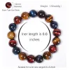 Bracelets Bracelet pour les yeux tigres, détente anxiété cristal perle triple protection bijourie perle de pierre de pierre de chakra bracelets pour femmes hommes