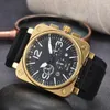 Menwatch Designer Bell i Ross Naviforce Watches 2022 Męskie 6-pinowe kwarc wysokiej jakości na nadgarstek Watch Pełny funkcja Chronographrelogios ReliOJMUJer Humanwigs