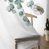 Gordijn eucalyptus bladtakken pure gordijnen voor woonkamer modern huisdecor tule slaapkamer voile gordijnen