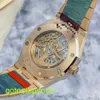 AP Tactical Wrist Watch Royal Oak Series 15467or Full Hollow Dial 18k Rose Gold Automatisk mekanisk klocka med garanti