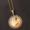 Ins Creative DIY Memory Photo Frame Pendant for Men and Women Hip Hop Zircon Commemorative Medal