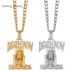 Records zanger rapper hanger goud zilveren kleurenketting bling hiphop zirconia ketting voor mannen vrouwen vrienden ketting313l