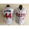 Baseball Jerseys Broidered Jersey Braves 44 # H Aaron 13 # ACUNAJR