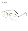 ネジなしAntiblue Progressive Multifocal Reading Glasses Smart Zoom Persbyopic Glass Sunglasses9669023