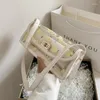 Shoulder Bags Niche Design Transparent Female Bag Summer Fashion Messenger Armpit Dual-use Square Width: 27cm