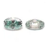 Losse diamanten moissanietblauwe kleur ovaal 4x6 mm 0,5ct Uitstekende gesneden VVS -kwaliteit test positieve edelstenen voor sieraden maken